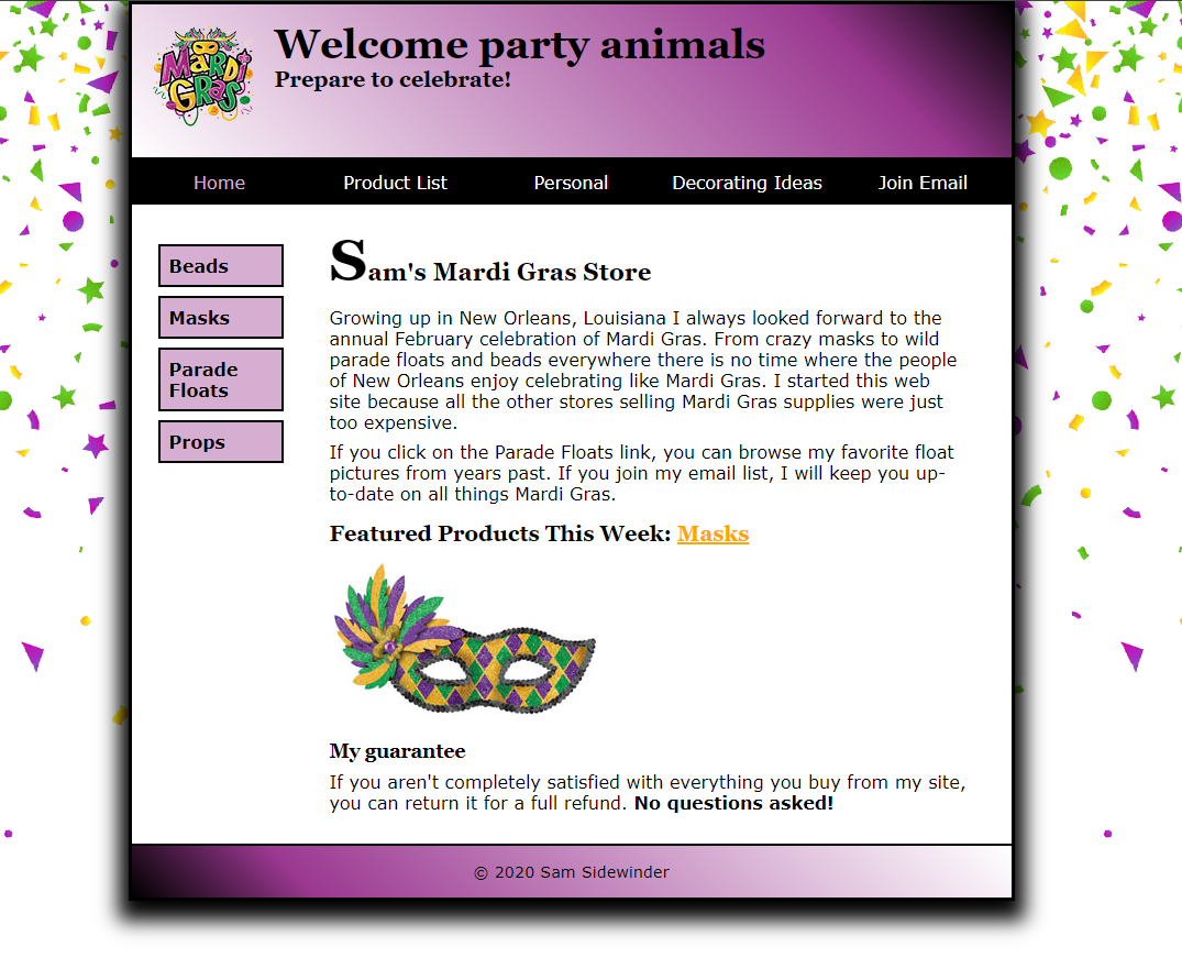The resultant site of the code